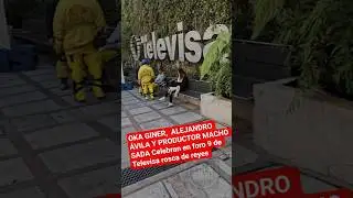 OKA GINER,  ALEJANDRO &Aacute;VILA Y PRODUCTOR MACHO SADA Celebran en foro 9 de Televisa rosca de reyes