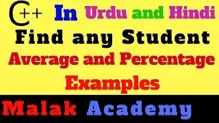 Find Average and percentage Example in C++
