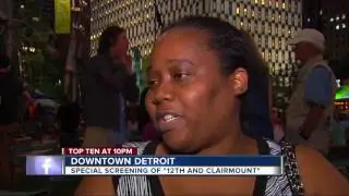 Crowd packs Campus Martius Park for screening of 12th and Clairmount