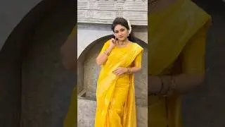 Priyanka Nalkari&rsquo;s Stunning Yellow Saree Photos Go Viral | Roja Serial Fame Actress Latest Pics