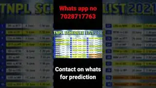 Tnpl 2021 100% sure match prediction | Jackpot Matches | All matches prediction #Shorts