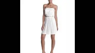 Halston Heritage Strapless Draped Dress