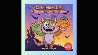 Cute Monsters Halloween Coloring Book Bonus Page charos
