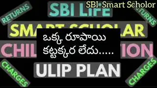 SBI LIFE SMART SCHOLAR, CHILDREN SAVING PLAN,SBI LIFE 