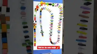 Colorful Domino Art 🎨 | Satisfying Learning for Kids | Gigglepop Kidsworld #satisfying #shortsfeed