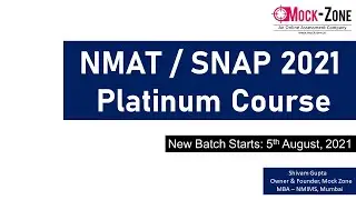 NMAT / SNAP 2021 Course || Complete Details || Live Zoom Classes || New Batch Starts 5th Aug, 2021
