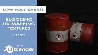 How to make a Low Poly Barrel in Blender | Time-Lapse