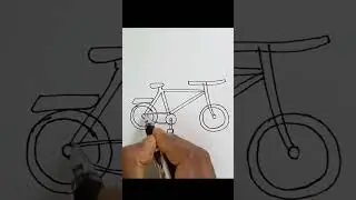 Easy Bicycle drawing #shorts