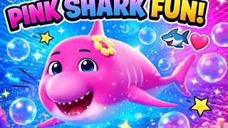 Pink Shark Song 🦈💗 | Fun Kids Dance Song | Cute Shark Cartoon