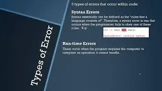 Common Types of Error || types of error in programming