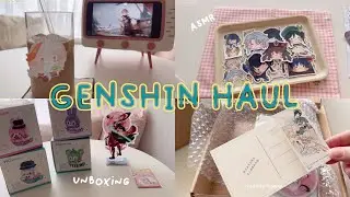 🍧 Unboxing Genshin Impact haul from Shopee | ASMR Cozy Aesthetic summer vlog