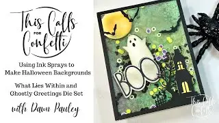 Using Ink Sprays to Make Halloween Backgrounds | Shaker Card Plus Bonus Card