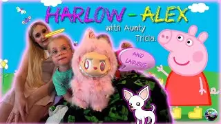 ❤️Even more Labubus? feat. Alex & Harlow with Aunty Tricia. Tricia's Makeup World #shorts #cute #fyp