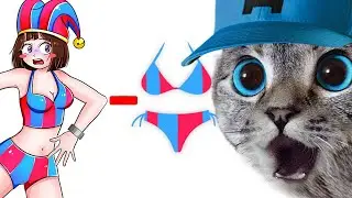 Cat react to The Amazing Digital Circus (TikTok funny videos)