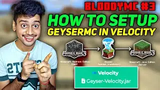 How To Setup GeyserMC in Velocity Server | GeyserMC Velocity Setup | BloodyMC #3