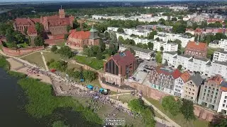 Malbork. Uroczyste otwarcie bulwaru nad Nogatem 17.06.2022 Nagranie z ziemi i powietrza 4K