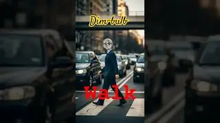 Dim-bulb takes a WALK in traffic