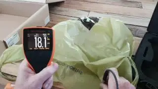Elcometer 456 -  measuring plastic film with a Steel plate
