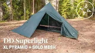 Retken sauvatelttatesti &ndash; DD Superlight XL Pyramid + Solo Mesh