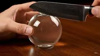 Cutting a Glass Pear in 4K 🍐✨ | Ultra Realistic ASMR Art