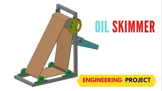 Oil Skimmers Working ANIMATION | MINI PROJECT | MECHANICAL PROJECT