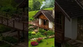 Rolling Hillside Retreat: A Rustic Garden View #architecture #landscape #exteriordesign  #dreamhome