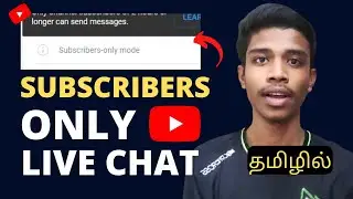 How to Enable Subscriber Only Chat On Youtube Live Stream - 2022 | In Tamil | Tech With Jana John