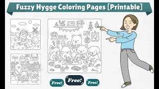 Fuzzy Hygge Coloring Pages PDF Free [Printable]