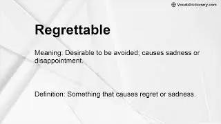 Regrettable Meaning