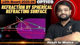 8. Refraction by Spherical Refracting Surface | Derivation & Concept Explained | Class 12 Ray Optics
