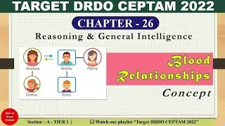 drdo reasoning classes | Blood Relationship Concepts | DRDO CEPTAM 10
