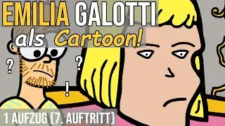 Der Prinz ist ein Stalker! 👀 Emilia Galotti (Lessing) als Cartoon: 1. Aufzug 7. Auftritt