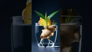 Can Ginger grow in glass filled with. water 💦?#shorts