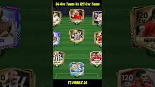 94 Ovr Team Vs 123 Ovr Team In Fc Mobile #fcmobile #shorts #fifamobile