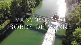 Passerelle du Charentonneau - 4K - Maisons-Alfort - Vu du ciel