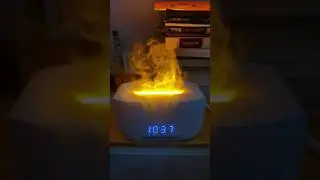 Flame aroma diffuser with bluetooth