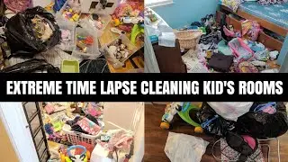 EXTREME CLEAN WITH ME |⏰ TIME LAPSE CLEANING KID'S ROOM | EXTREMELY MESSY HOUSE CLEANING MOTIVATION