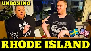 Swedish couple unbox Amazing gifts from Rhode Island!