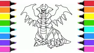 Pokemon Girantina Coloring in Page For Kids Learn To Draw Pokemon