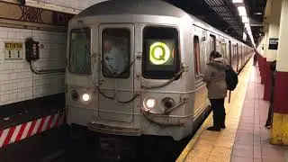 NYC Subway Exclusive: Coney Island Bound R46 (Q)Train At Dekalb Av