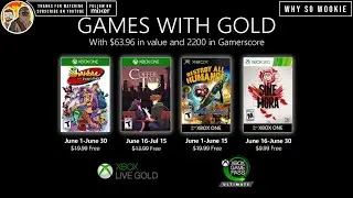 NEW GAMES WITH GOLD JUNE 2020