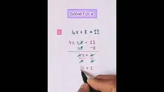 Solve For x | How To Solve Equations Quickly ! | Solve x | Math Hacks #shorts #tricks
