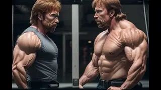 AI Creepy Video / Chuck Norris vs Arnold Schwarzenegger