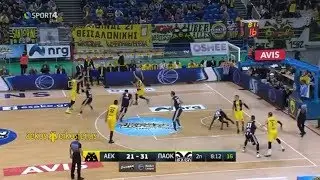 ΑΕΚ-ΠΑΟΚ 77-71 FULL GAME 19η Άγ. 25-2-2017