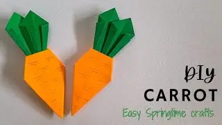 Origami Carrot | Easy Tutorial on How to make Paper Carrot for beginners