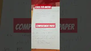 class 9th maths #compartmentpaper #maths