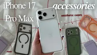 Aesthetic iPhone 17 Pro Max setup 🫧🌟 ASMR unboxing ESR cases & accessories