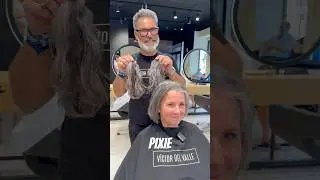 PIXIE con CANAS 🧑&zwj;🦳 ✨ #greyhair #pixie