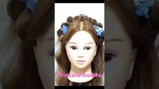 Princess Aurora Hairstyles Twist Braid ELLE FANNING【Updo Lover】#short #disney #hairstyle #aurora