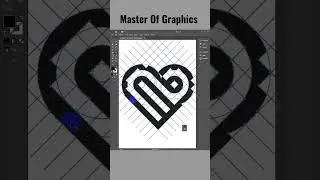 Love Polygon Monogram logo Adobe Illustrator CC - Illustrator Tutorial #shorts #youtubeshorts
